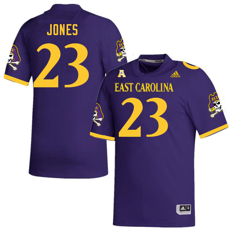 Men #23 Jah'Cire Jones ECU Pirates College Football Jerseys Stitched-Purple